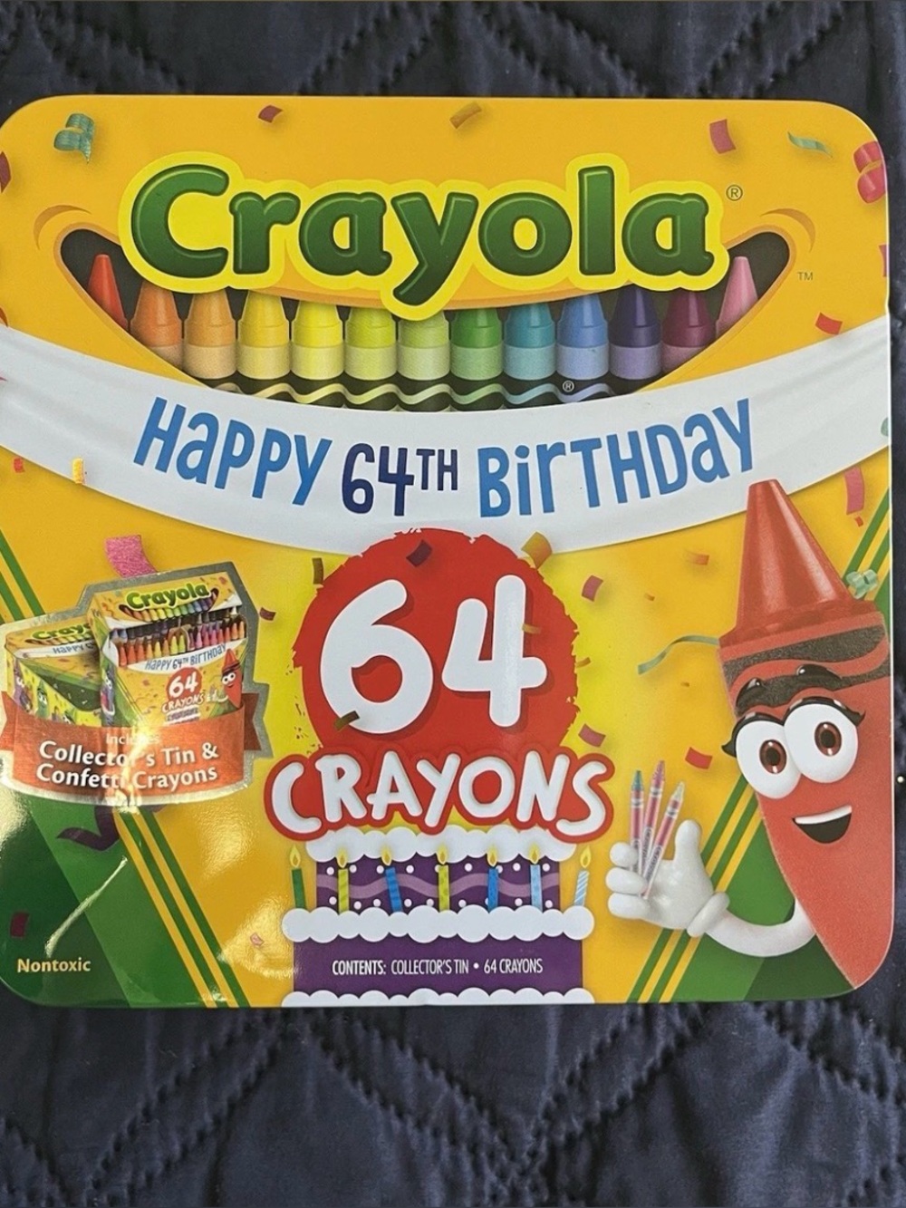 Crayola Happy 64th Birthday Collectors Empty Tin